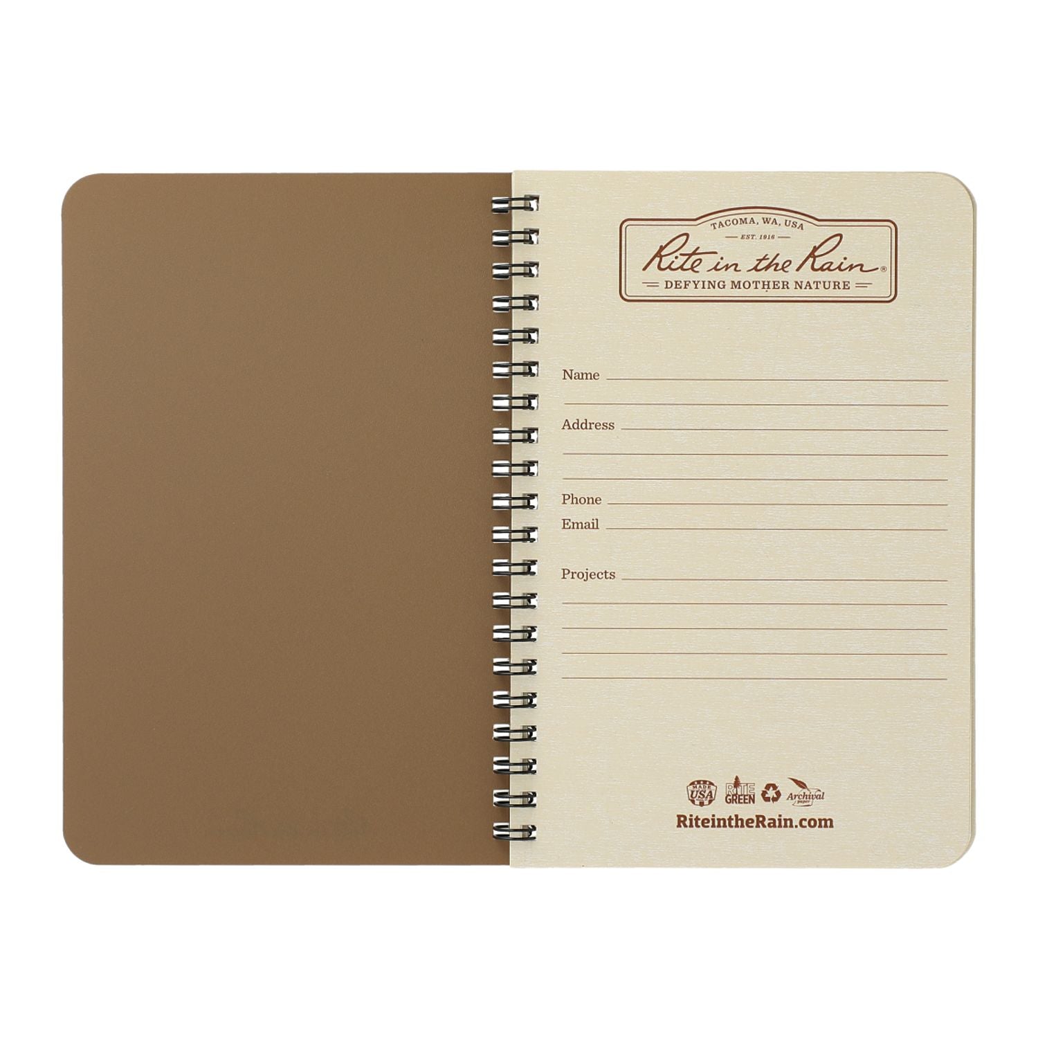 4.6” x 7” Rite in the Rain Side Spiral Notebook