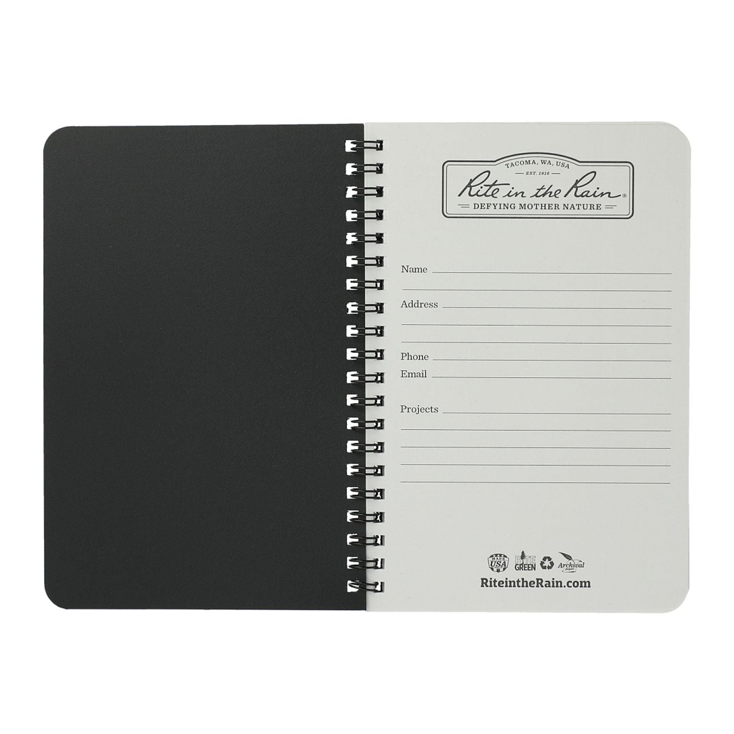 4.6” x 7” Rite in the Rain Side Spiral Notebook