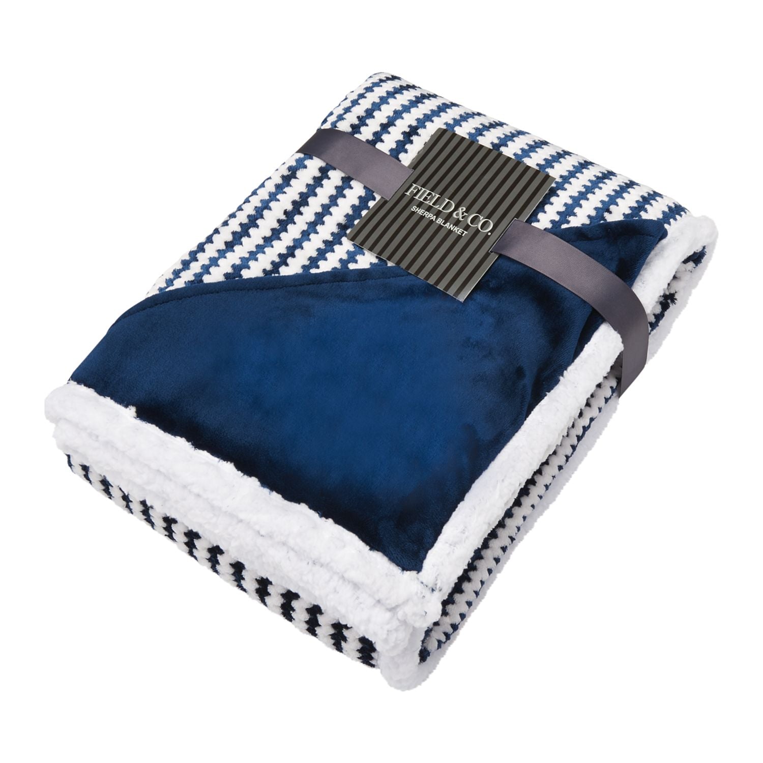 Field & Co.® Chevron Striped Sherpa Blanket