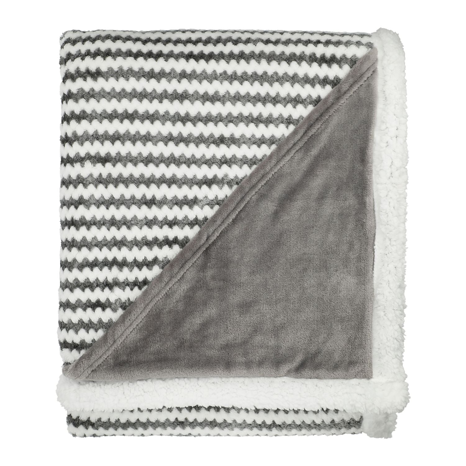 Field & Co.® Chevron Striped Sherpa Blanket