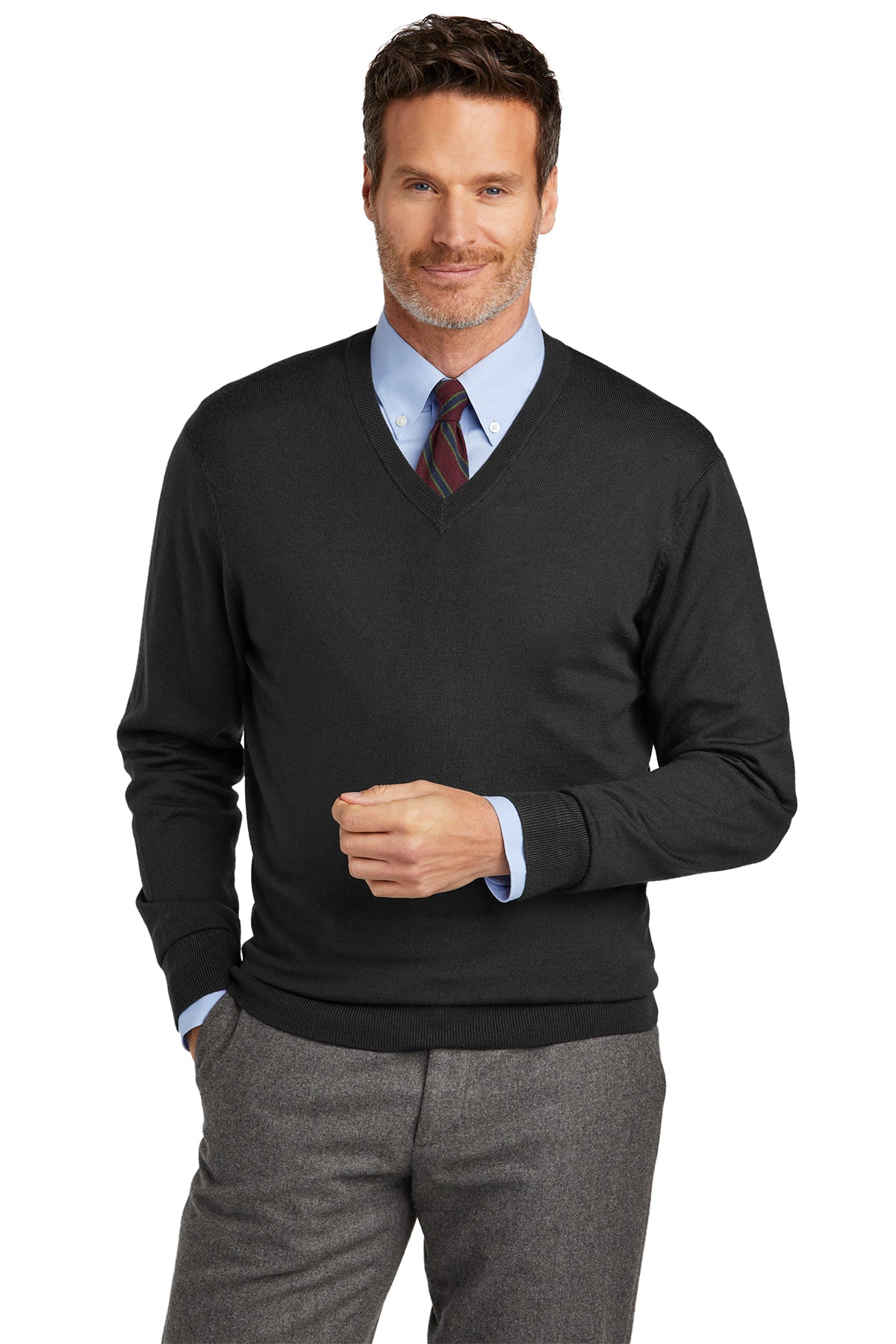 Brooks Brothers Washable Merino V-Neck Sweater