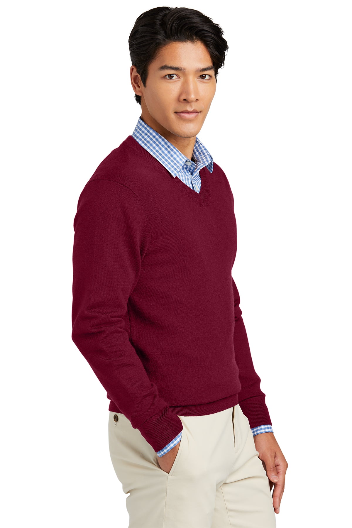 Brooks Brothers Washable Merino V-Neck Sweater