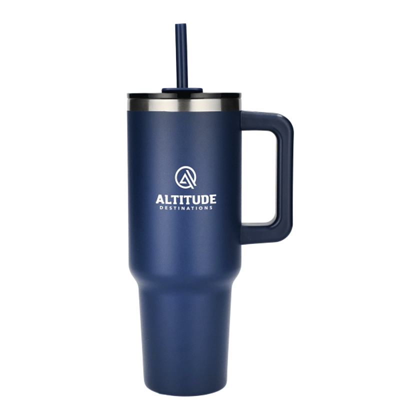 Pinnacle 40 oz Vacuum Insulated Eco-Friendly Travel Tumbler With Straw