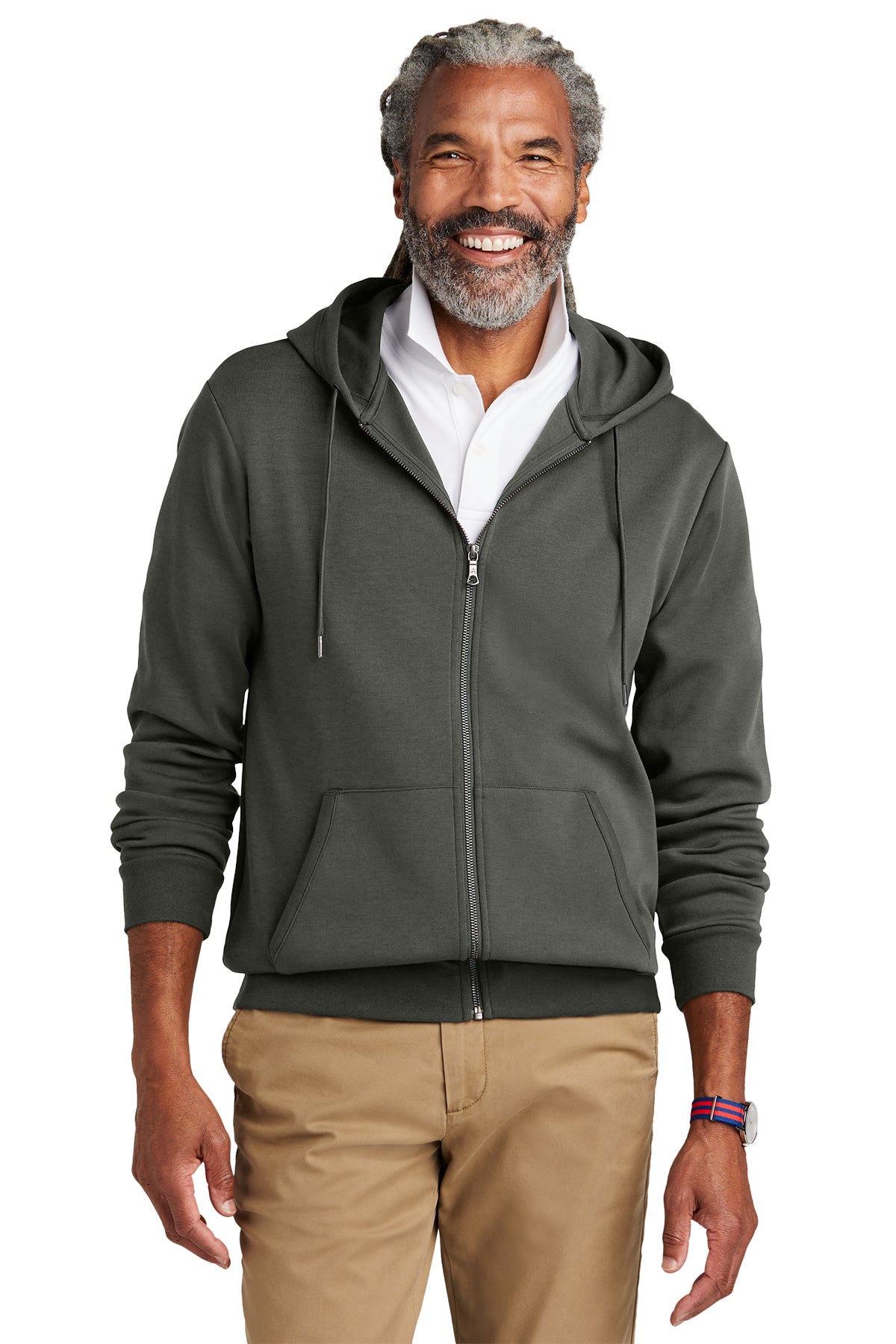 Brooks Brothers Double-Knit Full-Zip Hoodie