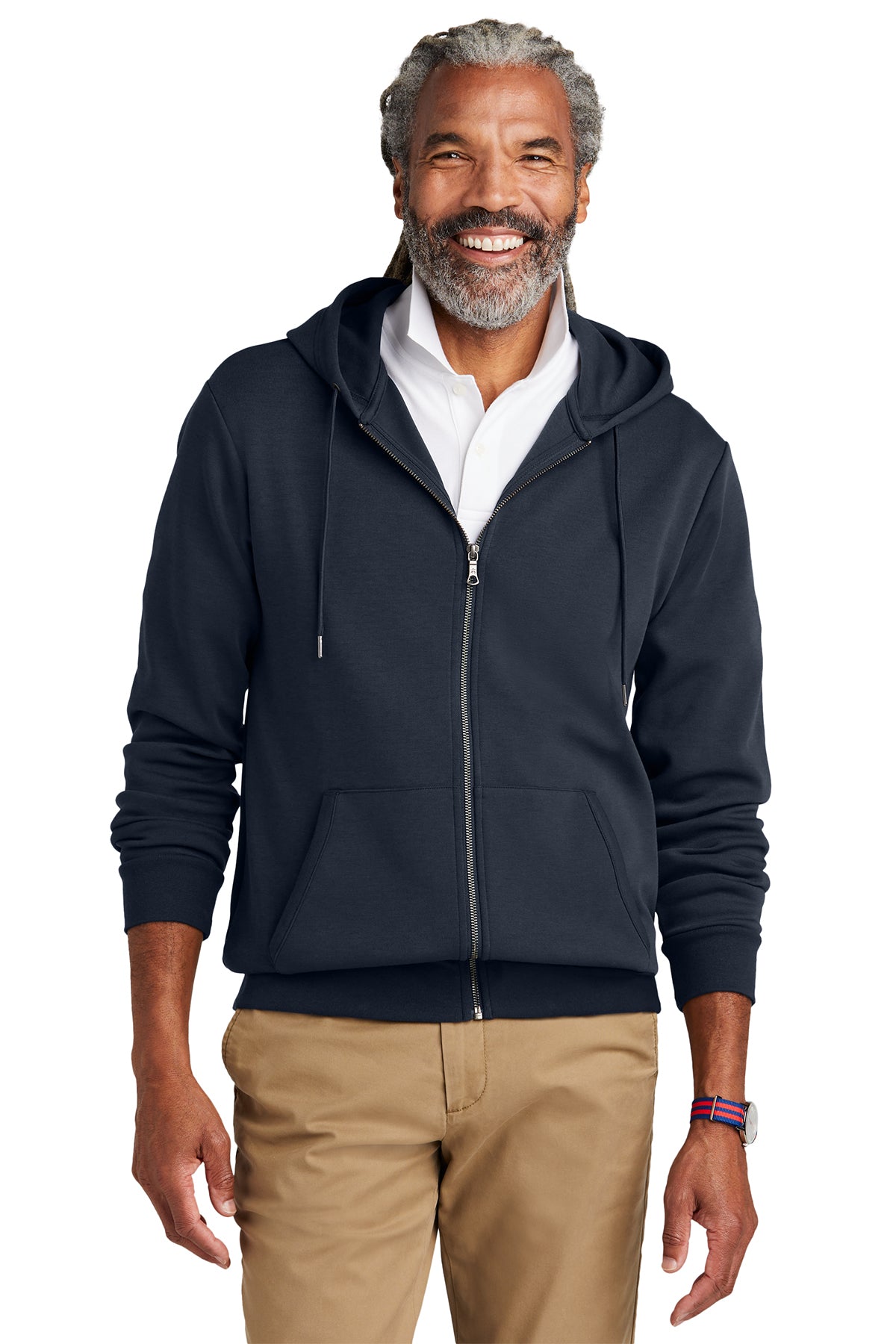 Brooks Brothers Double-Knit Full-Zip Hoodie