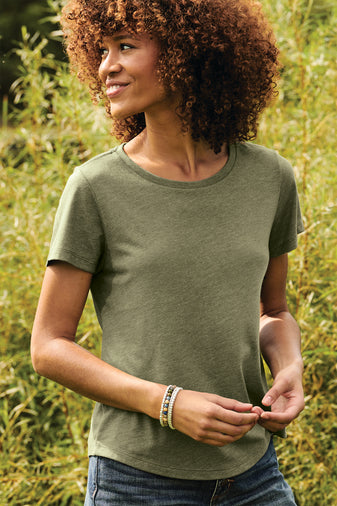 Allmade® Women’s Relaxed Tri-Blend Scoop Neck Tee