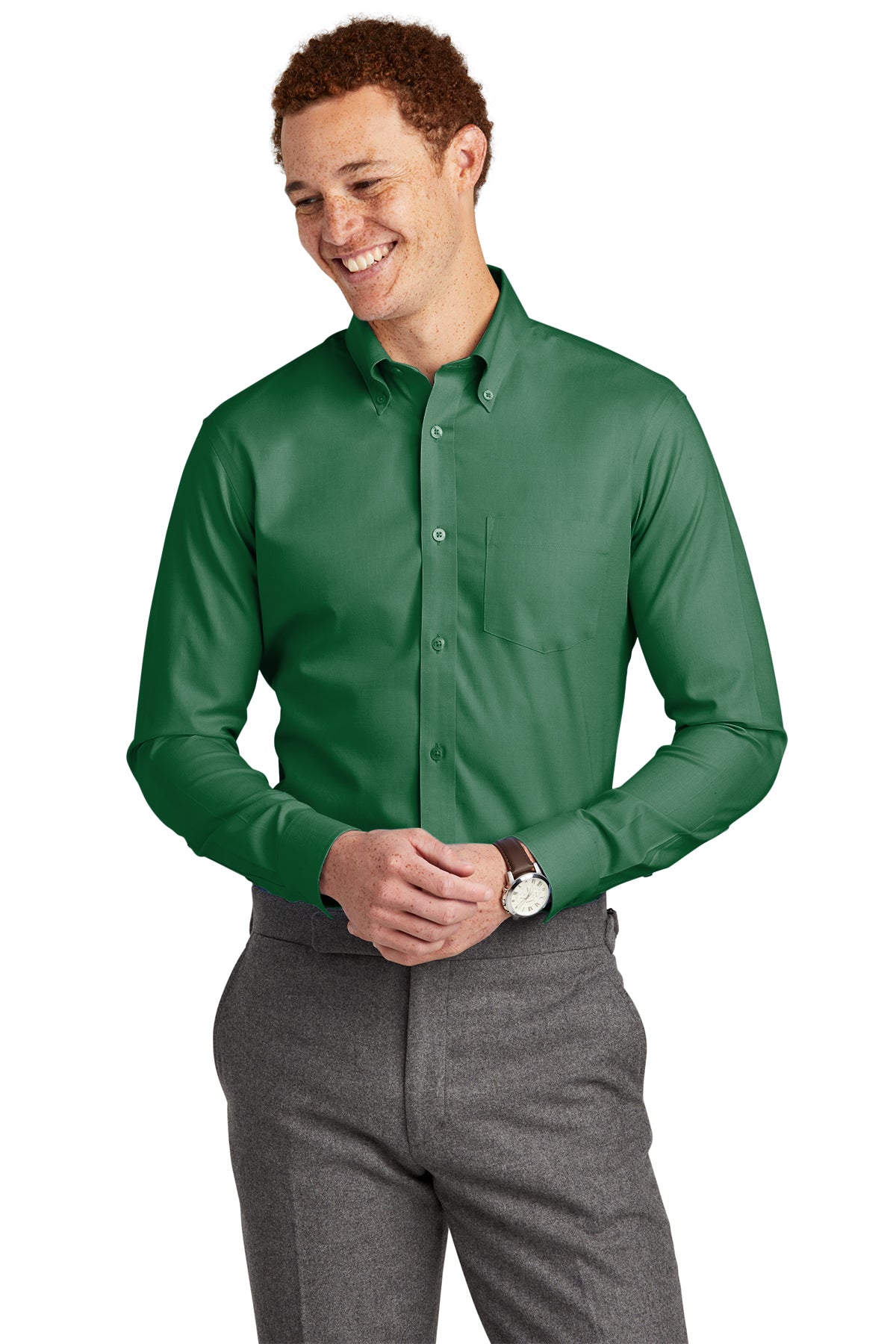 Brooks Brothers Wrinkle-Free Stretch Nailhead Shirt