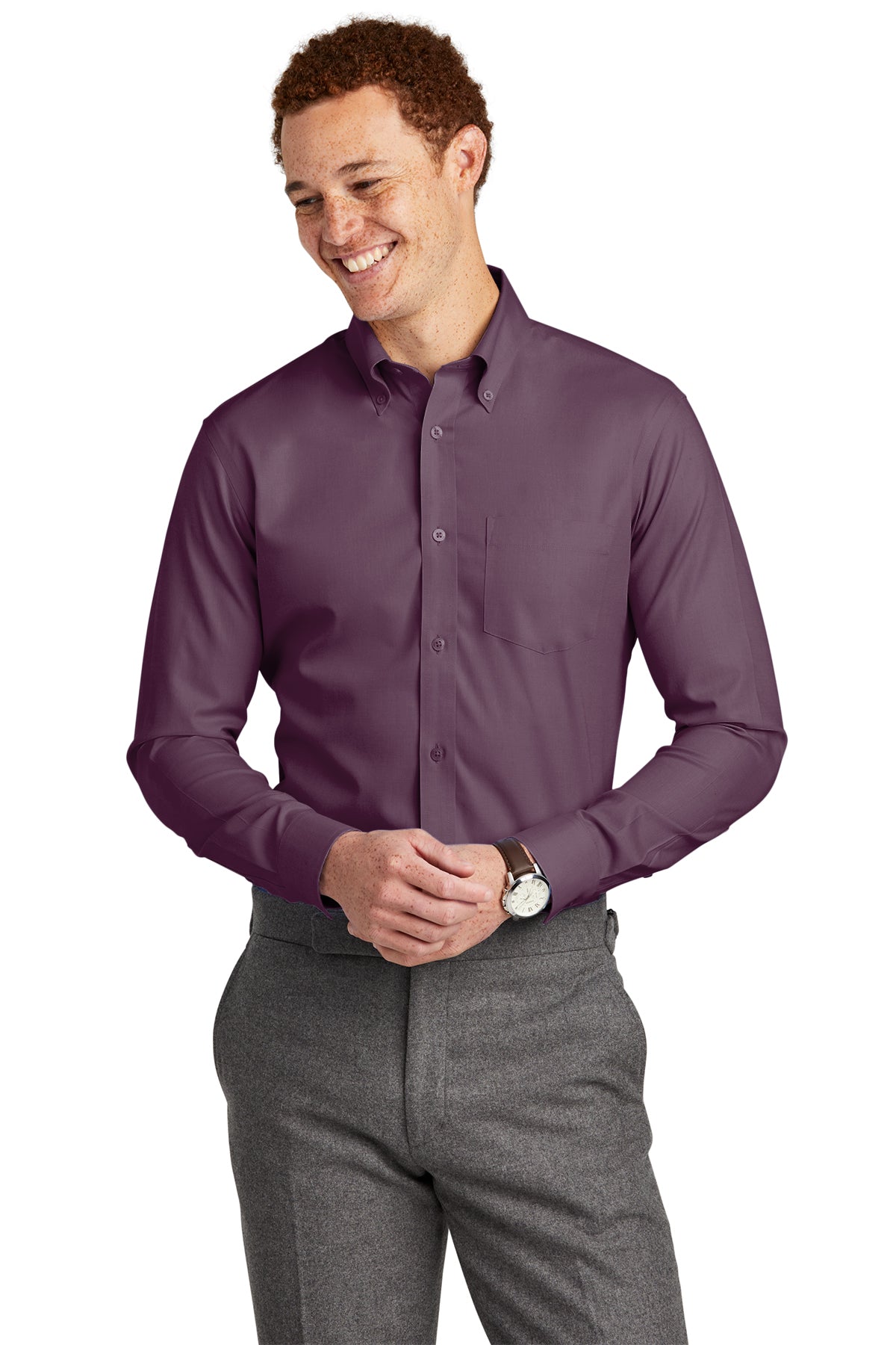 Brooks Brothers Wrinkle-Free Stretch Nailhead Shirt