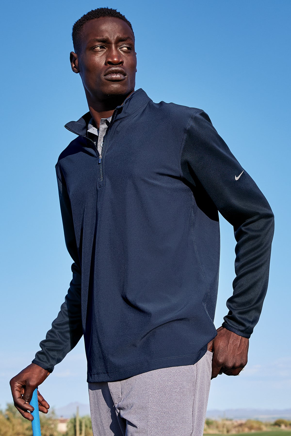 Nike Dri-FIT Fabric Mix 1/2-Zip Cover-Up