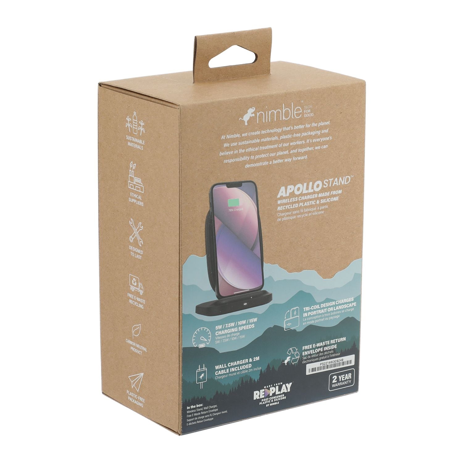 Nimble Apollo 15W Wireless Charging Stand