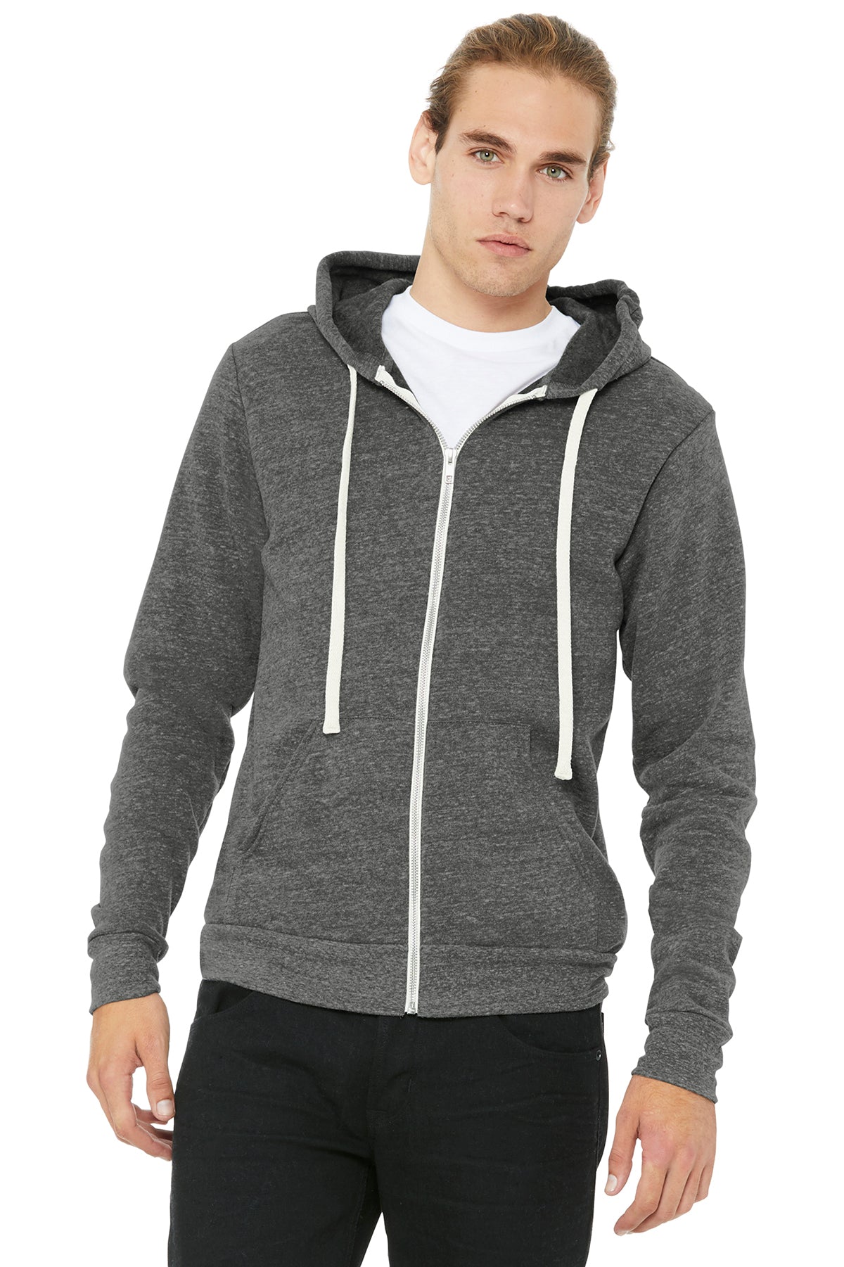 BELLA+CANVAS ® Unisex Triblend Sponge Fleece Full-Zip Hoodie