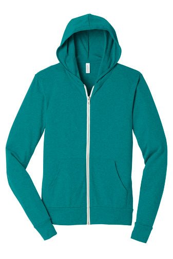 BELLA+CANVAS ® Unisex Triblend Full-Zip Lightweight Hoodie