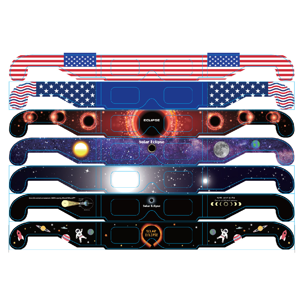 CUSTOM FULL COLOR SOLAR ECLIPSE GLASSES